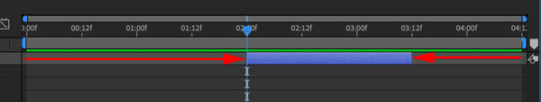 Adobe AfterEffects animation, timeline