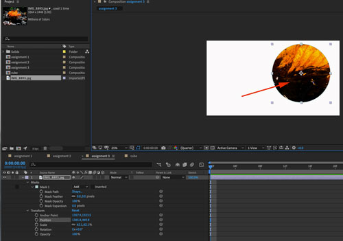 Masks and matte track in Adobe AfterEffects