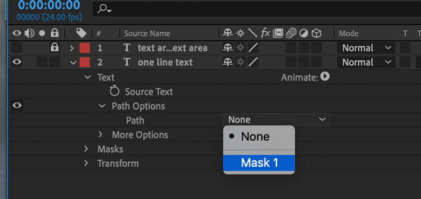 text animation in Adobe AfterEffect