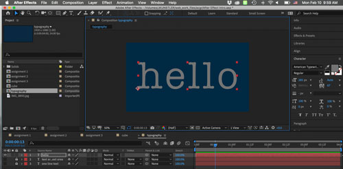 growing text animation in Adobe AfterEffect