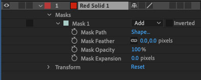 Adobe AfterEffects solids vs shapes