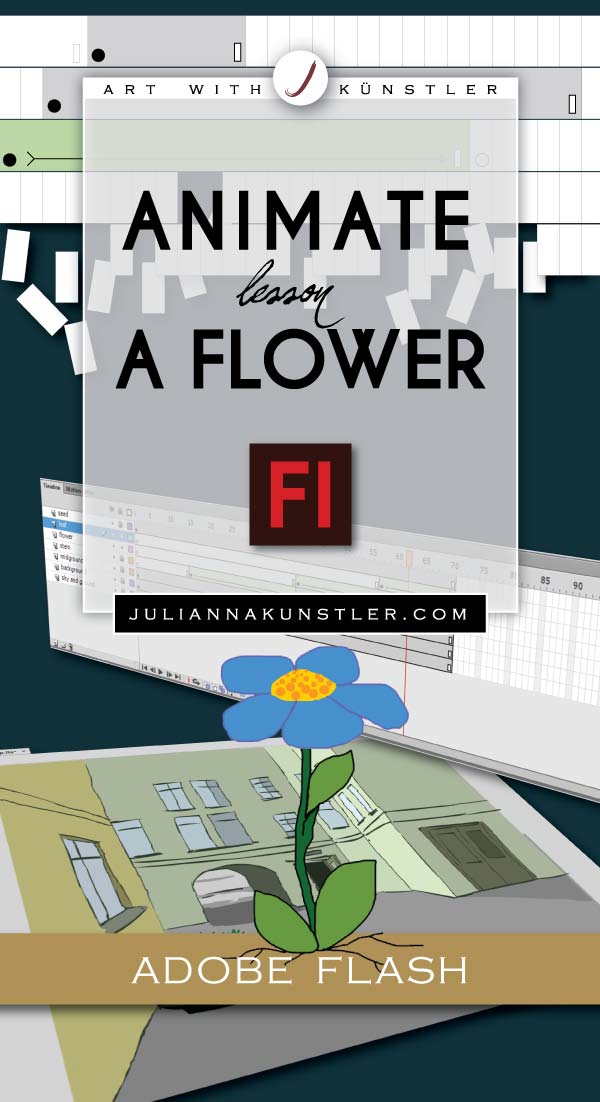 Basic Flash shape animation. Animate a flower. Lesson plan.