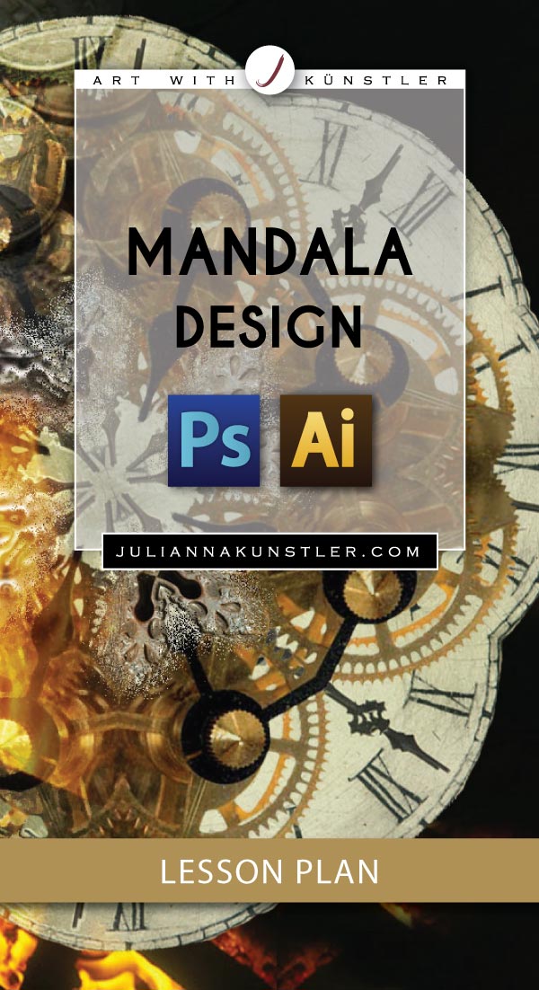 Mandala. Creating a mandala design in Photoshop and Illustrator. Lesson plan.