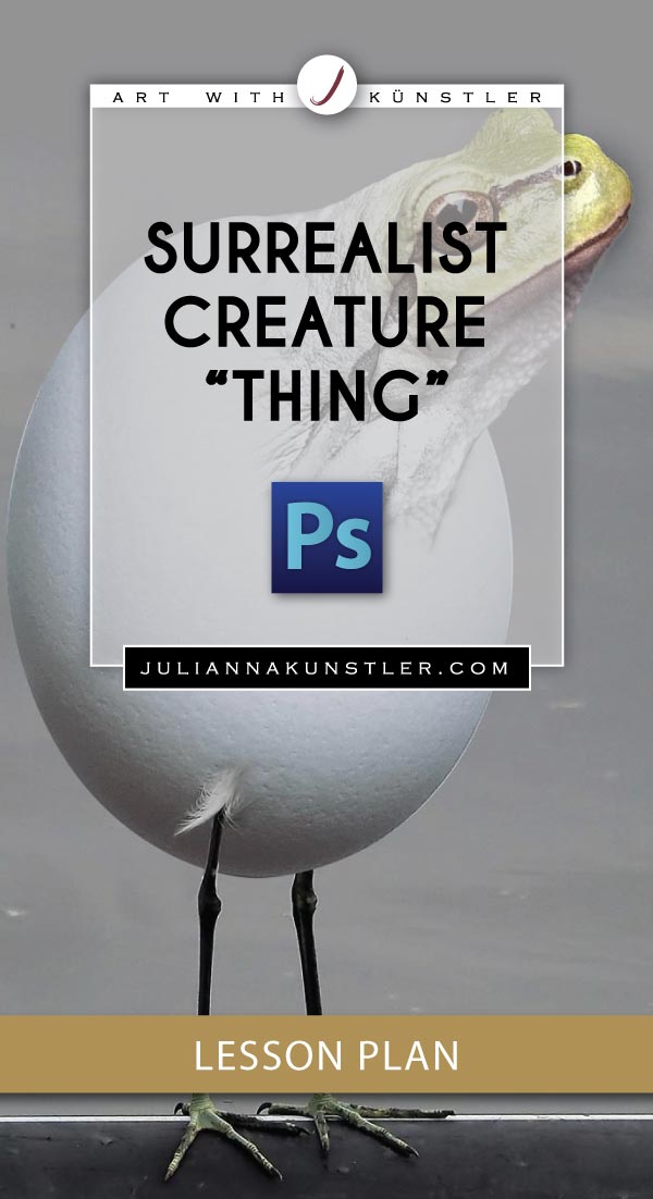 Surrealist creature thing. Adobe Photoshop lesson.