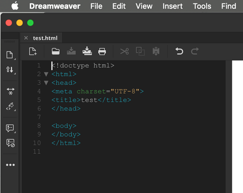 Adobe Dreamweaver: start a site