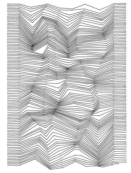 Drawing With Lines Optical Design Art Lesson