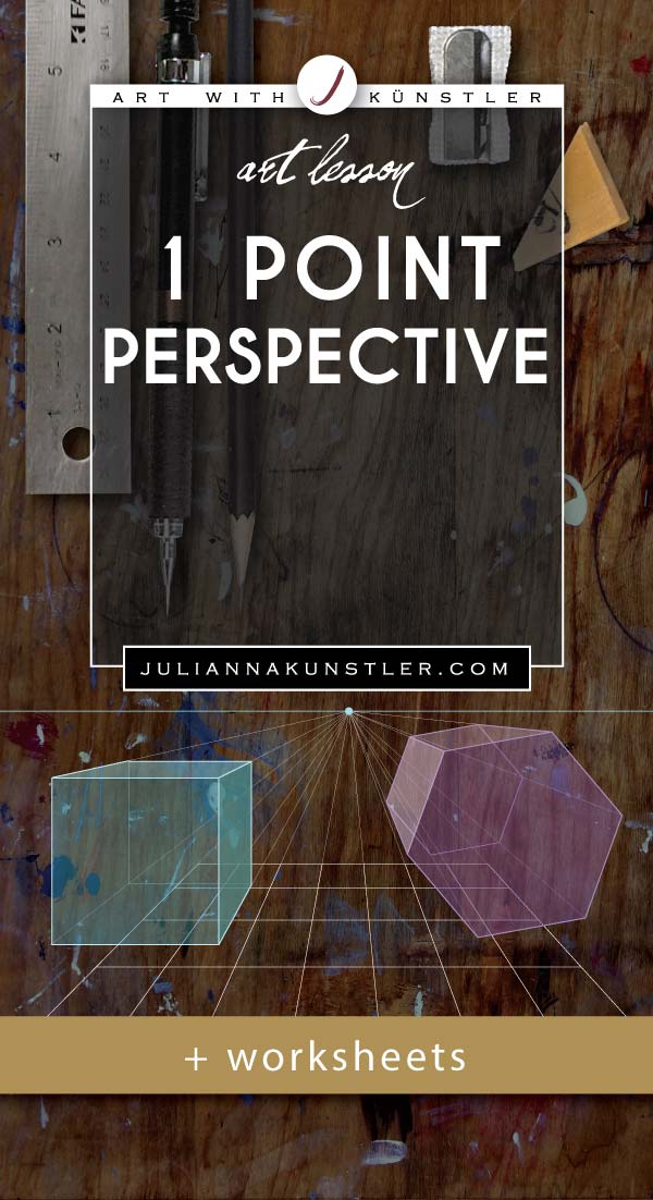 Intro to 1 point linear perspective. Presentation, assignments, worksheets. Lesson plan.