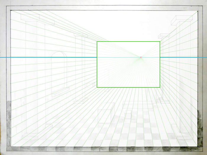 drawing a room in perspective