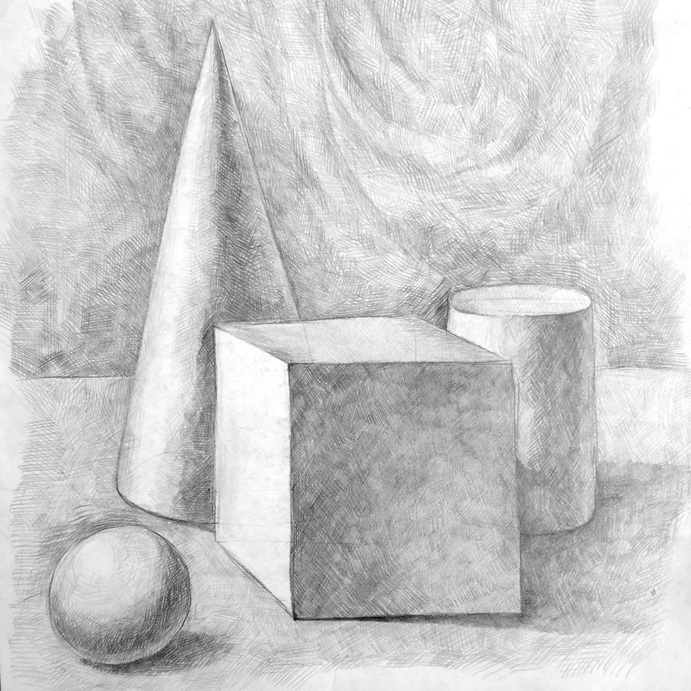 geometric forms still life