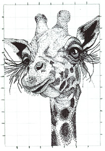 giraffe pointillism
