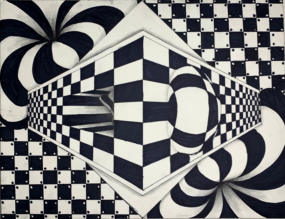 simple optical illusion paintings