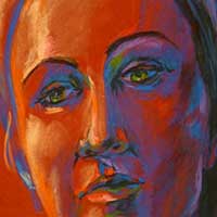 oil pastels portrait