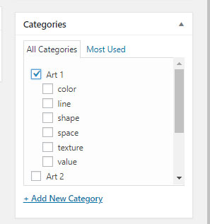 post categories