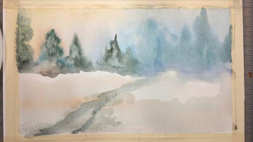 watercolor landscape