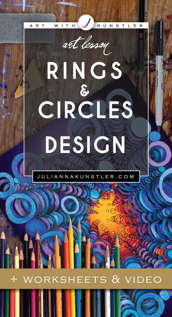 Lesson plan: Rings & Circles pattern design. Detailed tutorial with practice worksheets and instructional video.