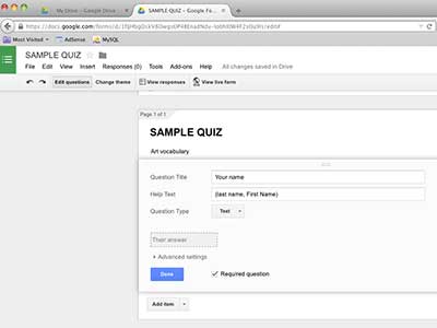 Self-grading test using Google Forms. Tutorial.