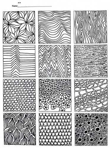 visual texture drawings