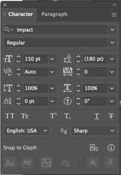 type panel
