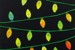 string lights encaustic