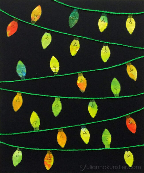 string lights encaustic