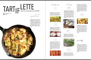cooking recipe flow layout