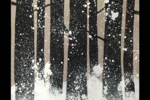 trees in snow