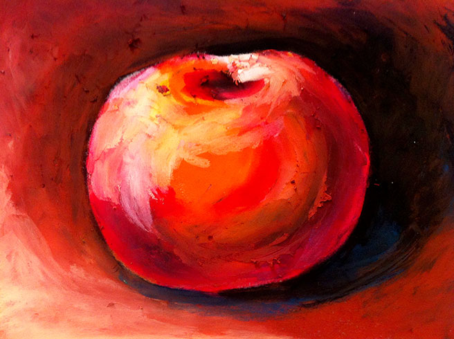oil pastel drawing