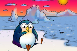 painting penguin